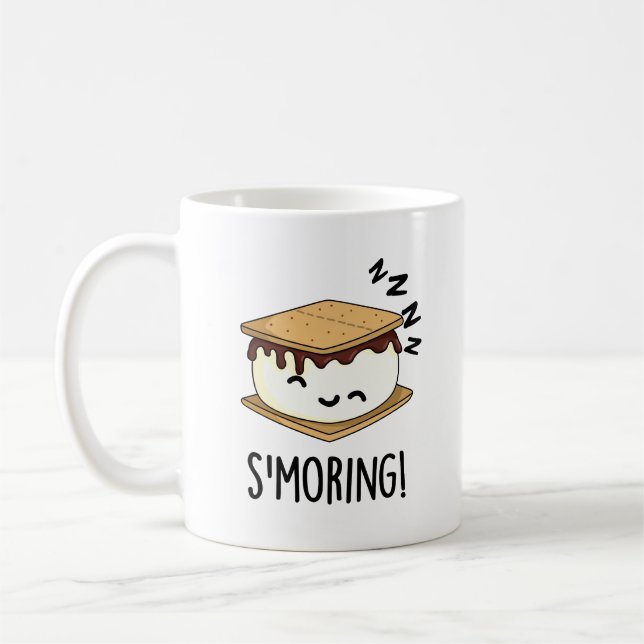 Caneca De Café Smorny Smore Puns Engraçado (Esquerda)