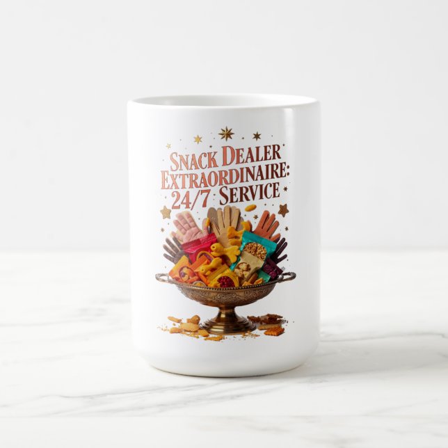 Caneca De Café Snack Dealer Extraordinaire Tee | 24/7 Service Fun (Centro)