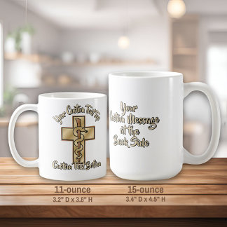 Caneca De Café Snake on Cross