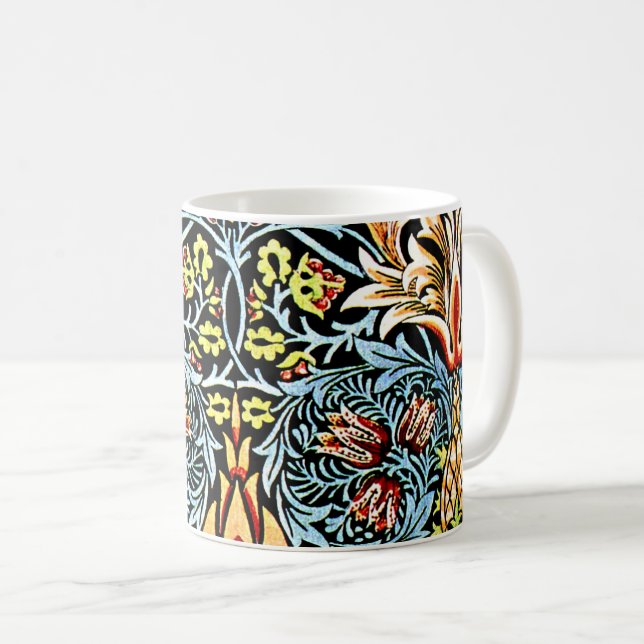 Caneca De Café Snakeshead, a William Morris design (Frente Esquerda)