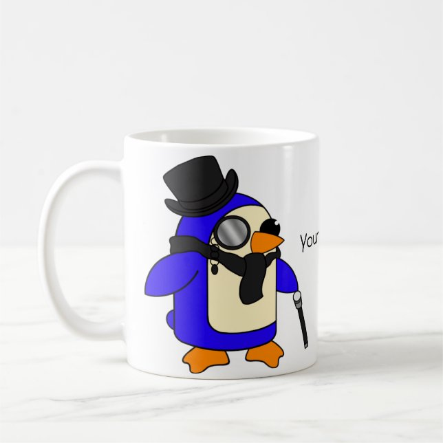 Caneca De Café Snazzy Black Penguins (Esquerda)