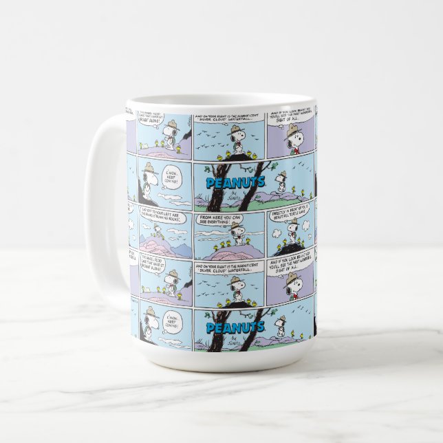 Caneca De Café Snoopy e Amigos | Ir Caminhando (Frente Esquerda)