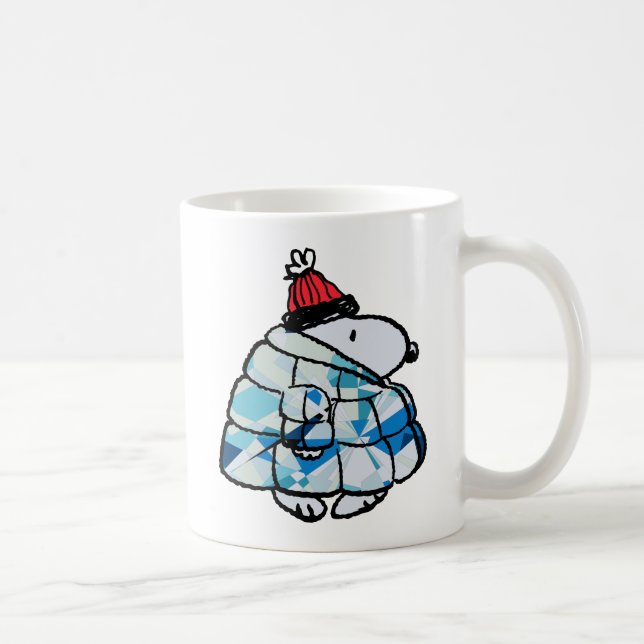 Caneca De Café Snoopy Winter Gem Puffer Jacket Coffee Mug (Direita)