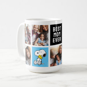 Caneca De Café Snoopy & Woodstock Melhor Mãe Colagem Nunca