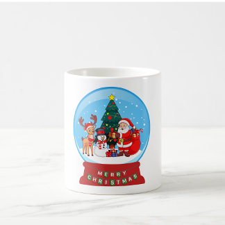 Caneca De Café Snow Globe Christmas Cerâmica Mug