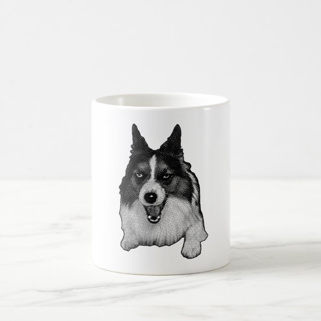 Caneca De Café Snow-Kissed Corgi Hello (Centro)