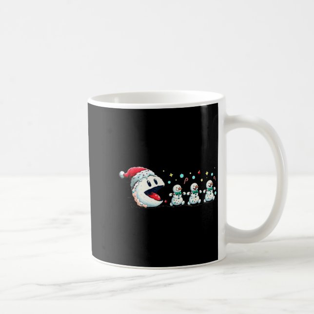 Caneca De Café Snow Man Xmas Tee Snowman Gamer  (Direita)