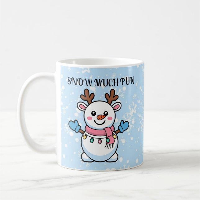 Caneca De Café Snow Much Fun | Cute Winter Coffee Mug (Esquerda)