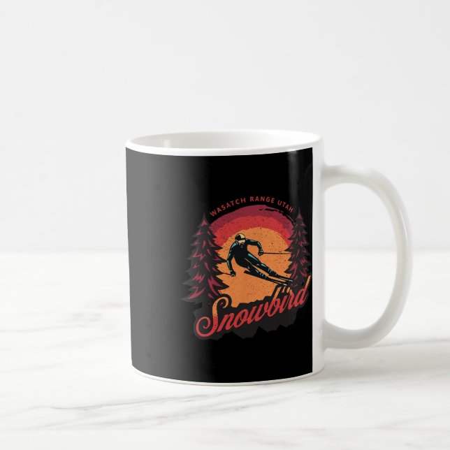 Caneca De Café Snowbird Utah Wasatach Range Neve Esqui  (Direita)