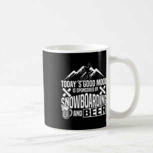 Caneca De Café Snowboard Beer Beer hoje é o bom humor