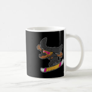 Caneca De Café Snowboard Dachshund Dog Snowboard Kids Garotos Gir