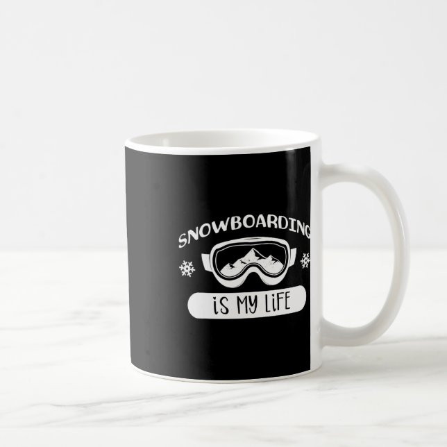 Caneca De Café Snowboard É Minha Vida Snowboard (Direita)