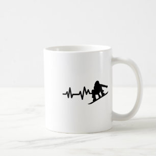 Caneca De Café Snowboard Heartbeat Snowboard