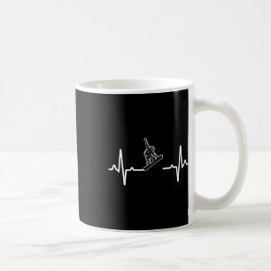 Caneca De Café Snowboard Heartbeat Snowboarder Freestyle Snow Mou