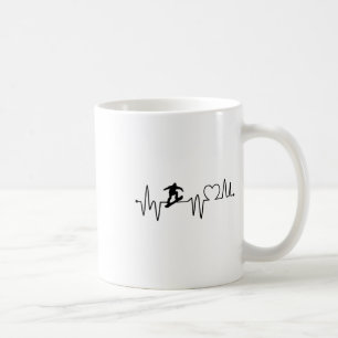 Caneca De Café Snowboard Heartbeat Snowboarder Frequency Pulse Sp