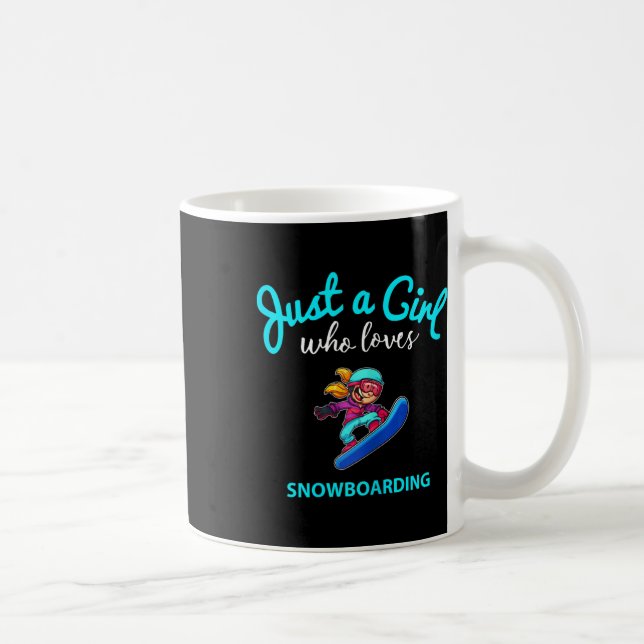 Caneca De Café Snowboard Jersey for Girls Children's Snowboard (Direita)