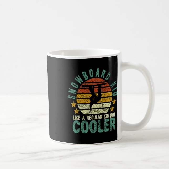 Caneca De Café Snowboard Kid Funny Snow Female Snowboard E S (Direita)