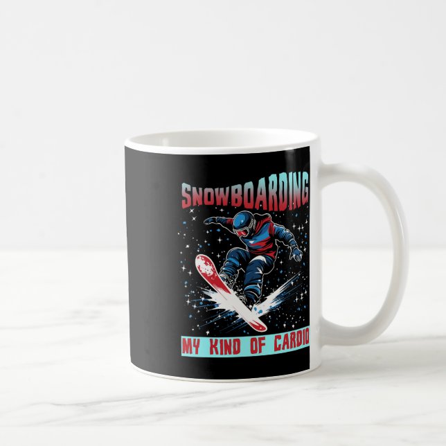 Caneca De Café Snowboard Meu Cardio (Direita)