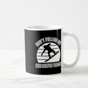 Caneca De Café Snowboard Não me siga - Snowboard