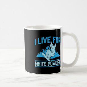 Caneca De Café Snowboard Outfit Eu Vivo Por White Powers Snowbo