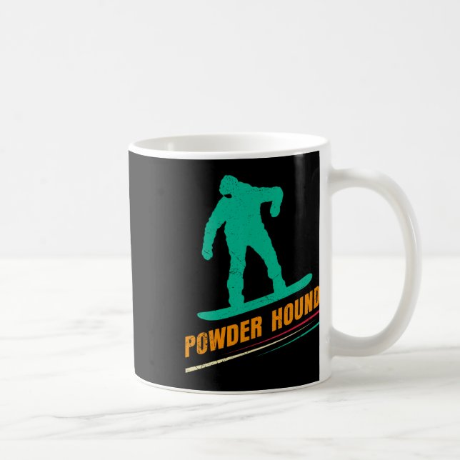 Caneca De Café Snowboard Power Hound Engraçado Crianças de Snowbo (Direita)