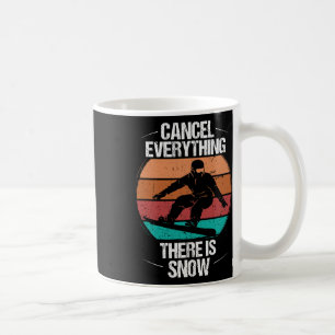 Caneca De Café Snowboard Retro Cancela Tudo O Que Há De Neve