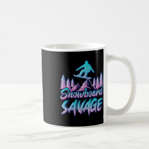 Caneca De Café Snowboard Savage Funny Snowboarder Kids Snowboardi