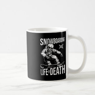 Caneca De Café Snowboard Skeleton Snowboard - Sn para esportes de