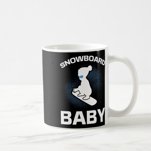 Caneca De Café Snowboard Snowboard Ba (Direita)