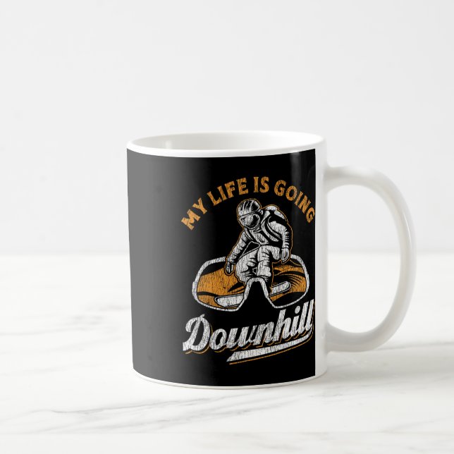 Caneca De Café Snowboard Snowboard Minha Vida Vai Descida (Direita)