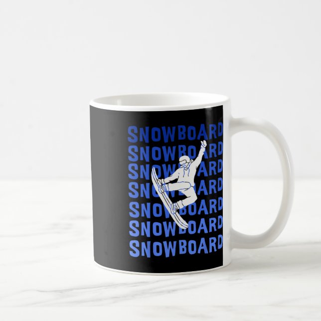Caneca De Café Snowboard Snowboarder Shredder Crianças Esportes d (Direita)