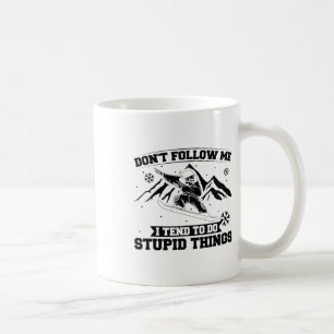 Caneca De Café Snowboard Snowborder Não me siga