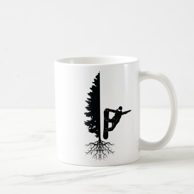 Caneca De Café Snowboard Snowborder Off Pistree 1 (Direita)