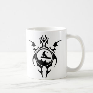 Caneca De Café snowboard tribal