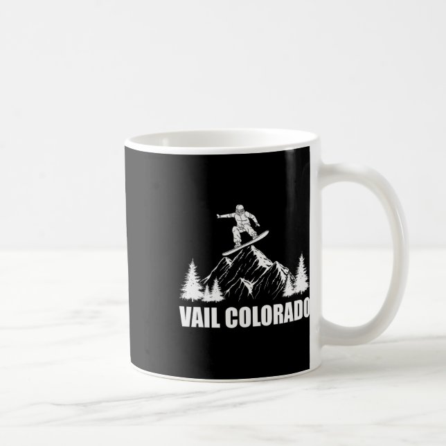 Caneca De Café Snowboard Vail Colorado Snowboard (Direita)