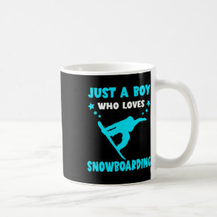 Caneca De Café Snowboard Winter Sport Snowboarder Apenas Um Rapaz