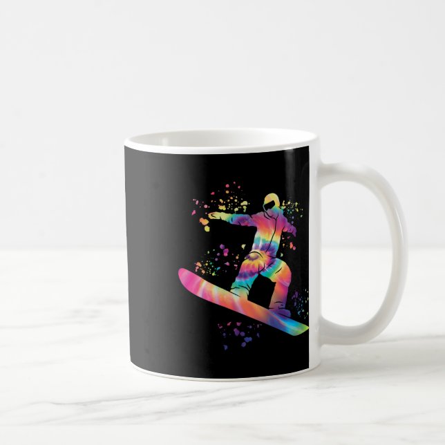 Caneca De Café Snowboarder Colorful Snowboard 10 (Direita)