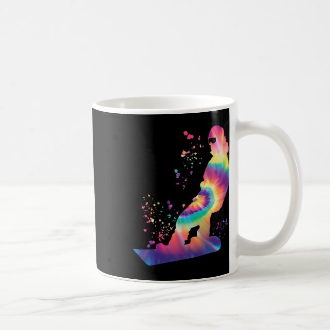 Caneca De Café Snowboarder Colorful Snowboard 40 (Direita)