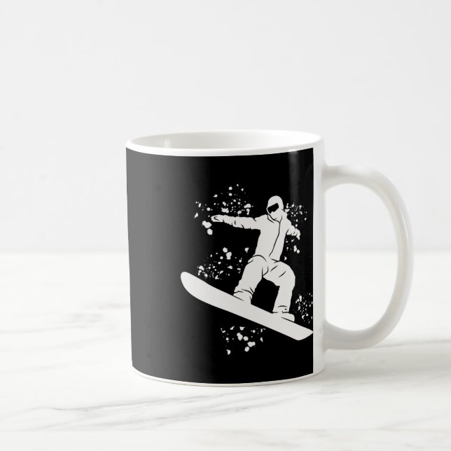 Caneca De Café Snowboarder Colorida Snowboard 2 (Direita)