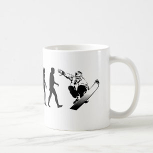 Caneca De Café Snowboarder da evolução