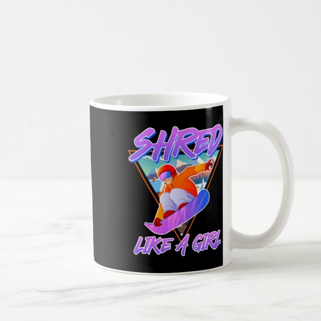 Caneca De Café Snowboarder É Como Uma Rapariga Neve (Direita)