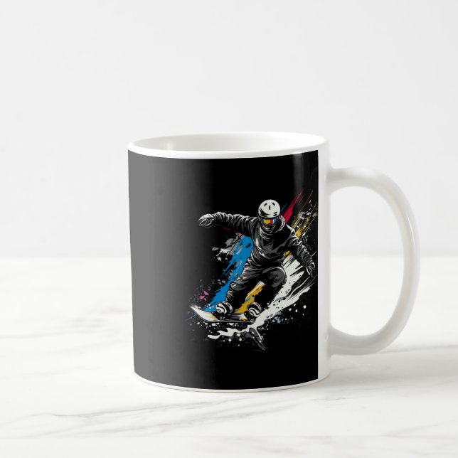 Caneca De Café Snowboarder Grafite Alpino (Direita)