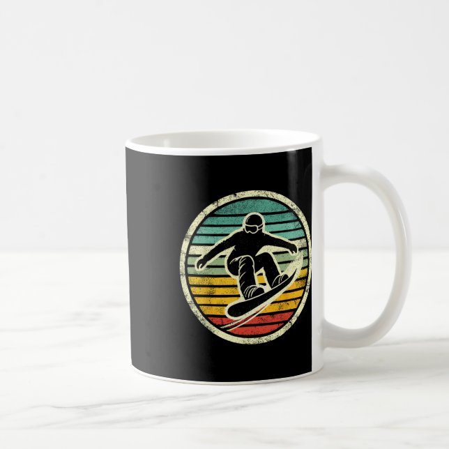 Caneca De Café Snowboarder Retro Snowboard Snowboard Extreme S (Direita)