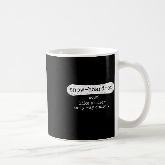 Caneca De Café Snowboarder - Snowboard Entusiasta (Direita)