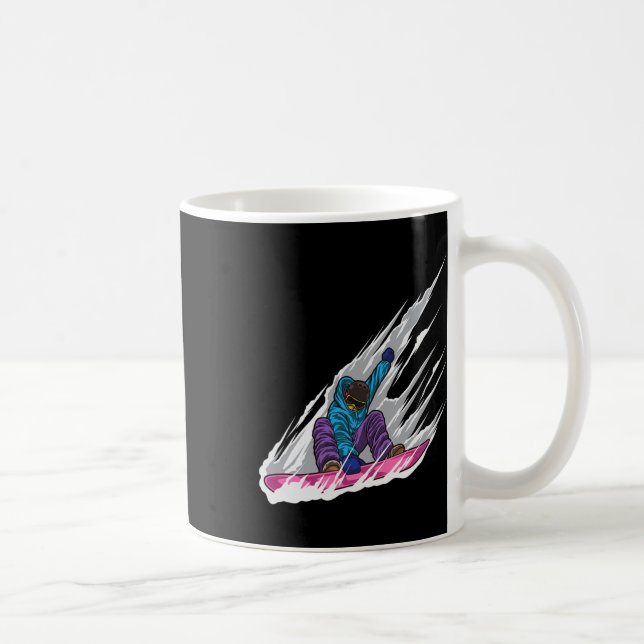 Caneca De Café Snowboarder - Snowboard - Snowboard L (Direita)