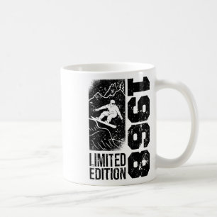 Caneca De Café Snowboarder Vintage 1968 Birthday Snowboard Sno