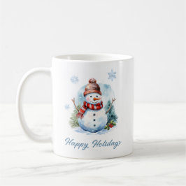 Caneca De Café Snowflake Snowman Mug – Custom Winter Gift