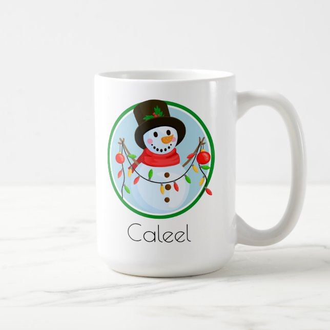 Caneca De Café Snowman Christmas Mug: Sip in Holiday (Direita)