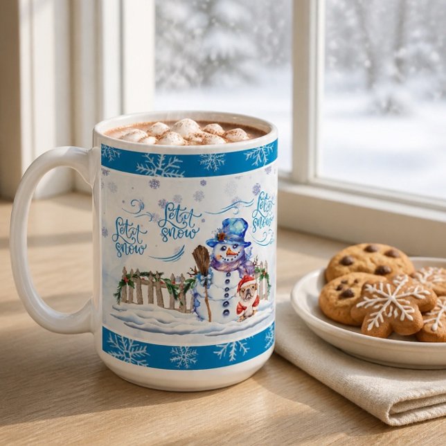 Caneca De Café Snowman | Deixar nevar o café (Criador carregado)