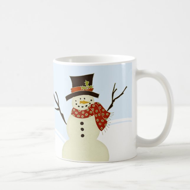Caneca De Café Snowman e Tree Christmas Mug (Direita)